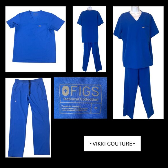 Figs Pants - Figs Scrub Set Top + Pants High Tech Size M 10 Pockets Total
